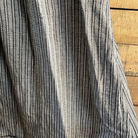 Umgee Gray Stripe Off Shoulder Dress Size Large - Picture 11 of 13